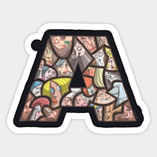 The letter A Sticker